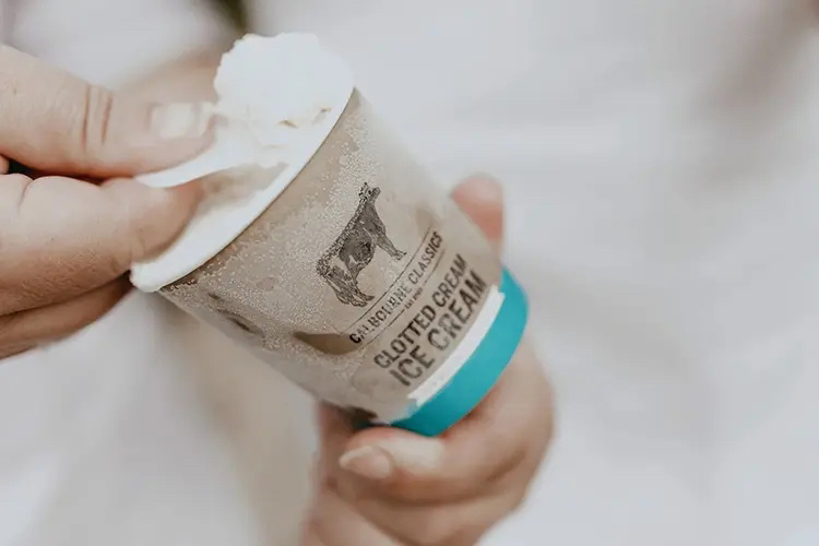 Clotted Cream Ice Cream at Calbourne Classics