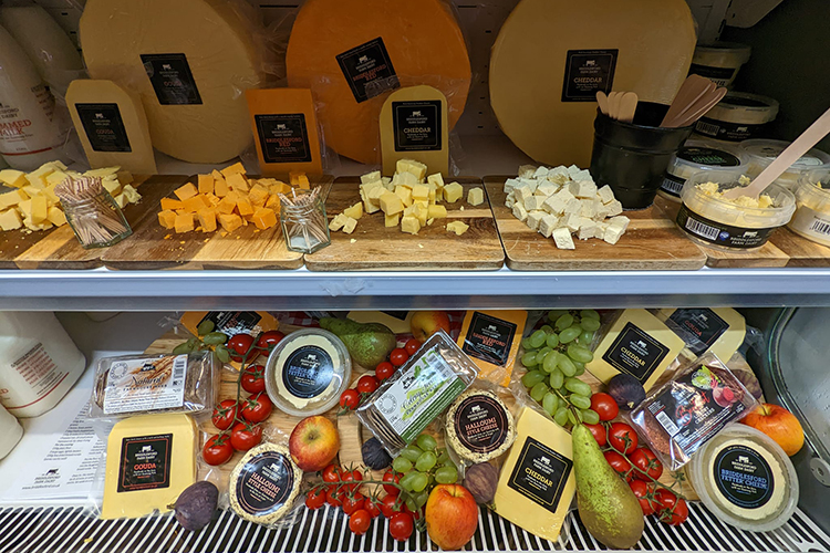 Briddlesford Farm locally produced daily products including cheeses