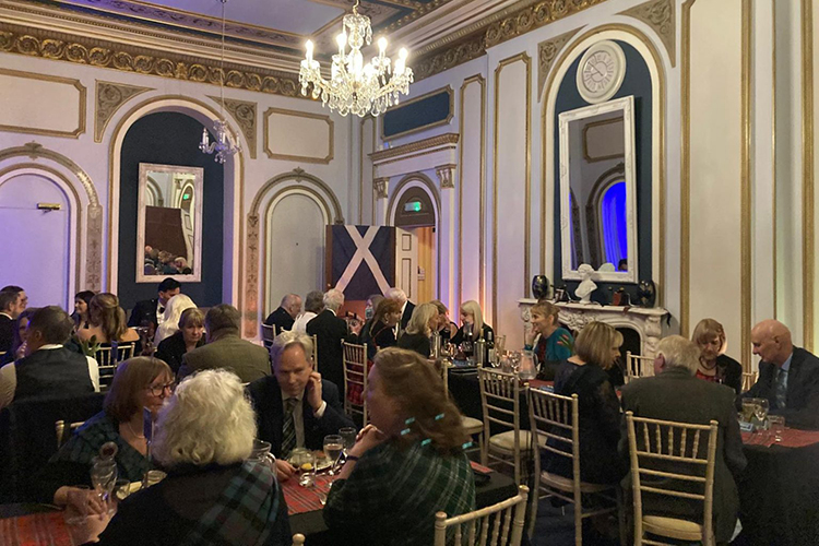Guests enjoying a Burns Night Supper at Northwood House, Cowes