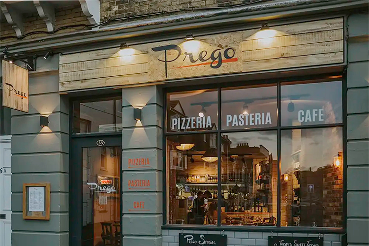 Exterior of Prego Italian restaurant on Castle Street in East Cowes