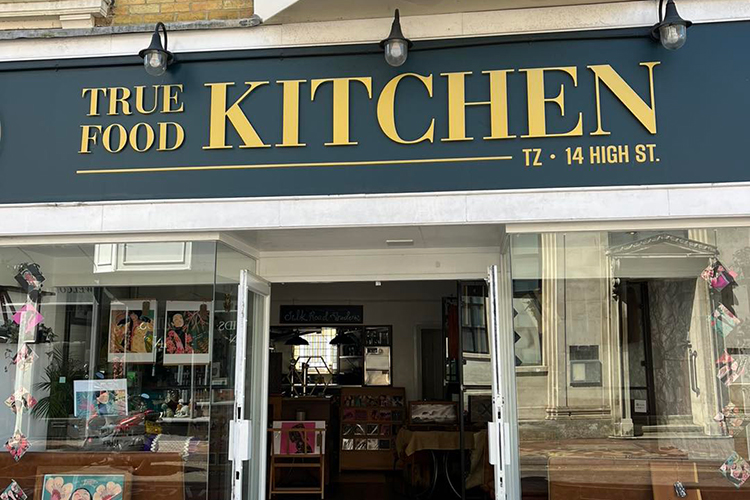 Exterior of True Food Kitchen restaurant on the High Street in Ventnor