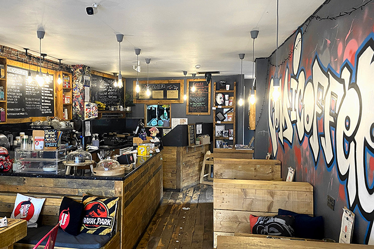 The inside of Comicoffee café in Newport, Isle of Wight